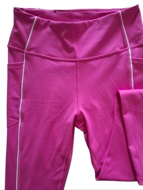 New Victoria's Secret Bright Pink Leggings with White Stitching